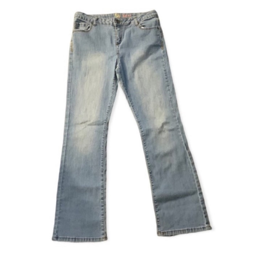 SO Boot Cut 16 1/2 (IGNORE LISTED SIZE) Light Blue Jeans, Good Condition